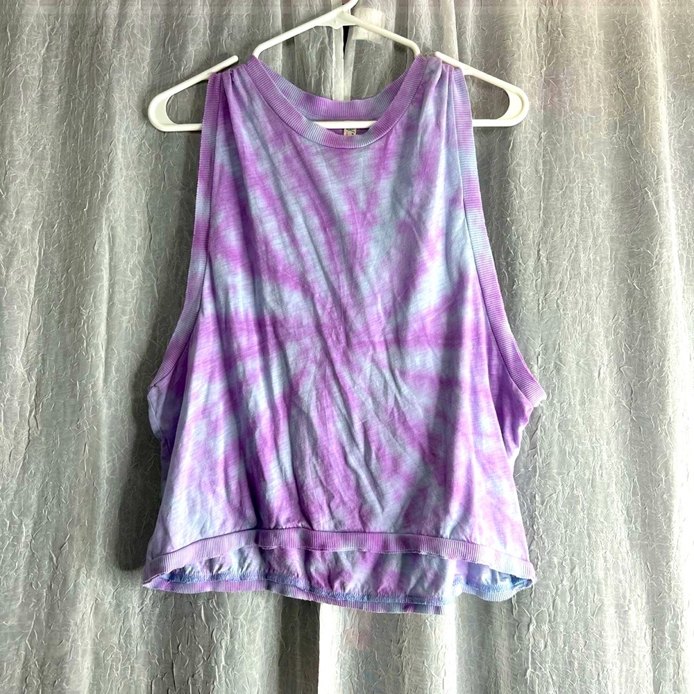 Free People tie dye boxy “muscle” style tank top.